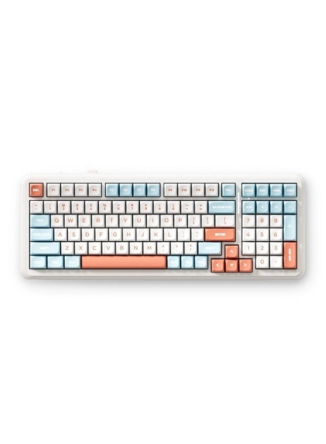 MCHOSE K99 V2 Wireless Gasket-Mount Mechanical Keyboard – Icy Creamsicle Switch, 98% Layout, Hot-Swap 3/5-Pin Switches, Tri-Mode, Dual-Shot PBT Keycaps, South-Facing RGB & Surround Lighting, 8000mAh Battery, Foam-Damped Cushion Typing, Horizon Orange | MC-K99V2-3 - Image 2